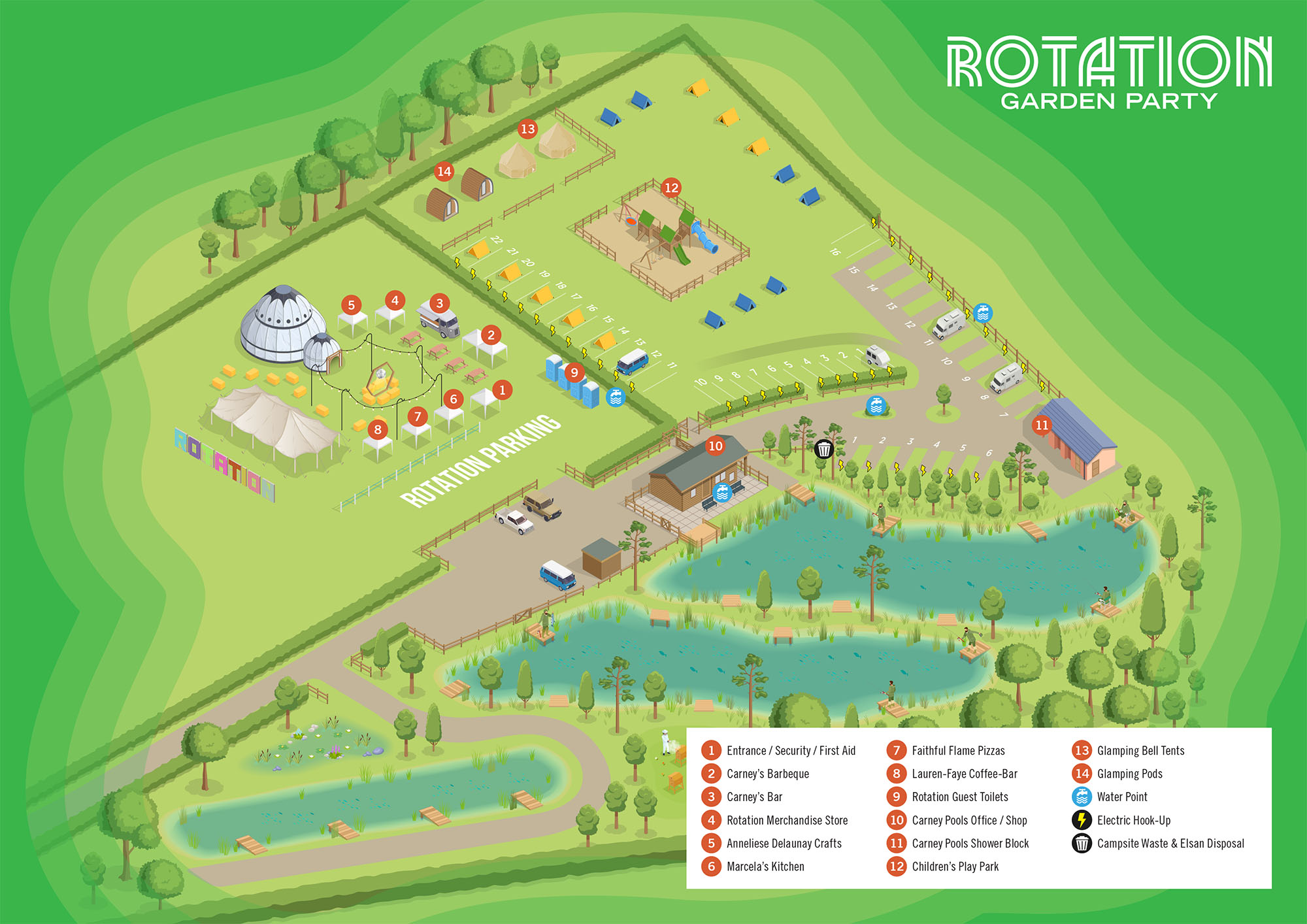 Rotation Garden Party Site Map